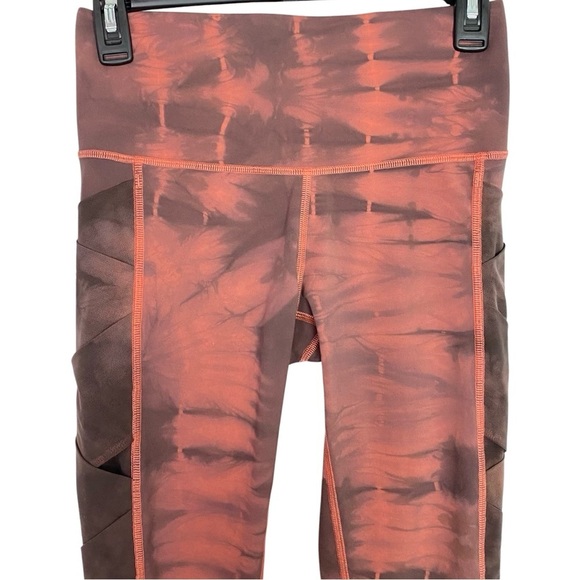 Lululemon Rise And Flow Pant Leggings Tights Womens Small Custom Tie Dye Orange - Picture 3 of 15
